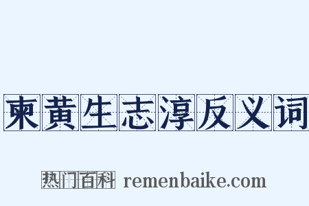 柬黄生志淳反义词是什么意思的图片